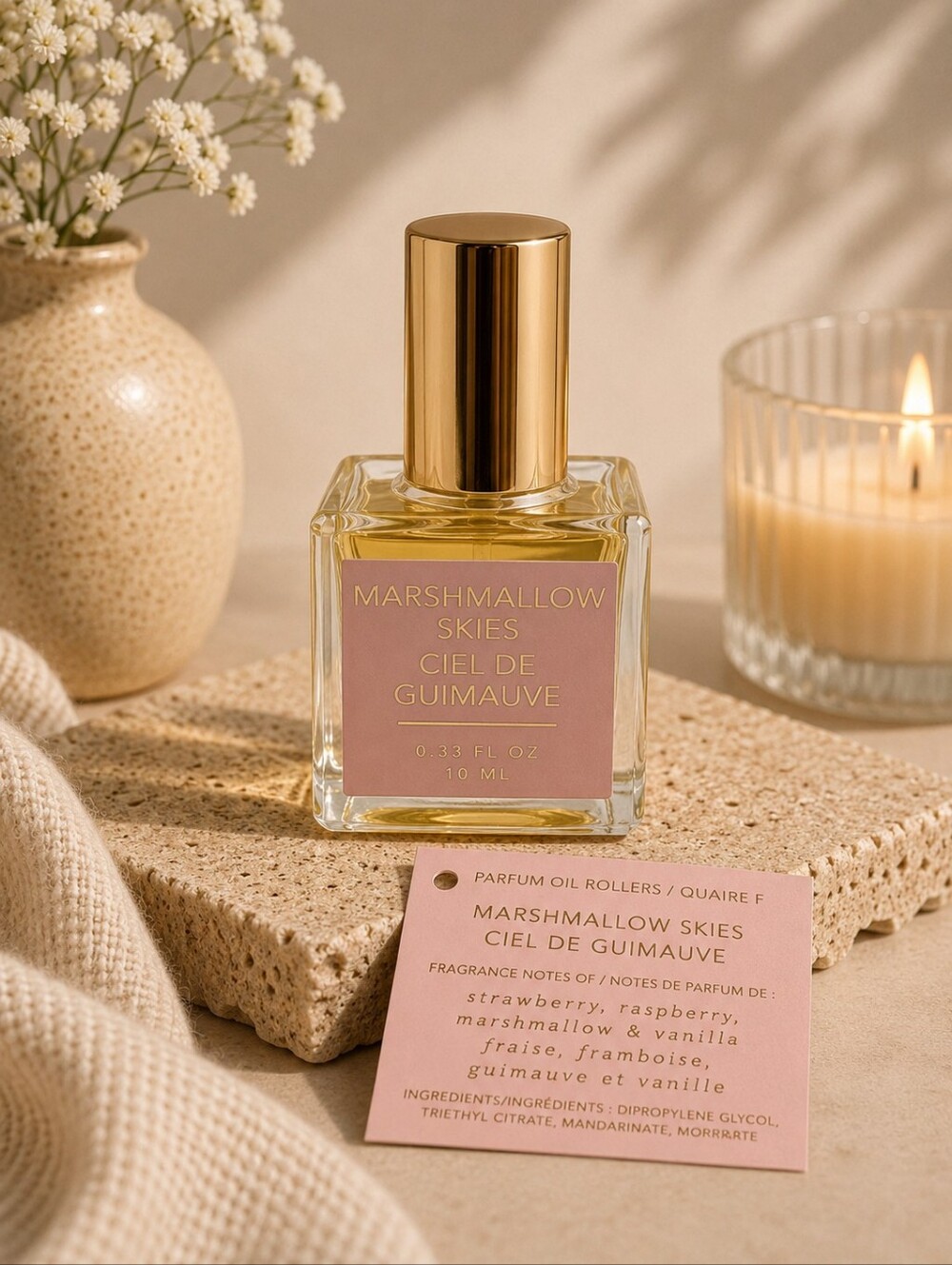 Sand + Fog Parfum Oil Roller 10ml Marshmallow Skies Scented